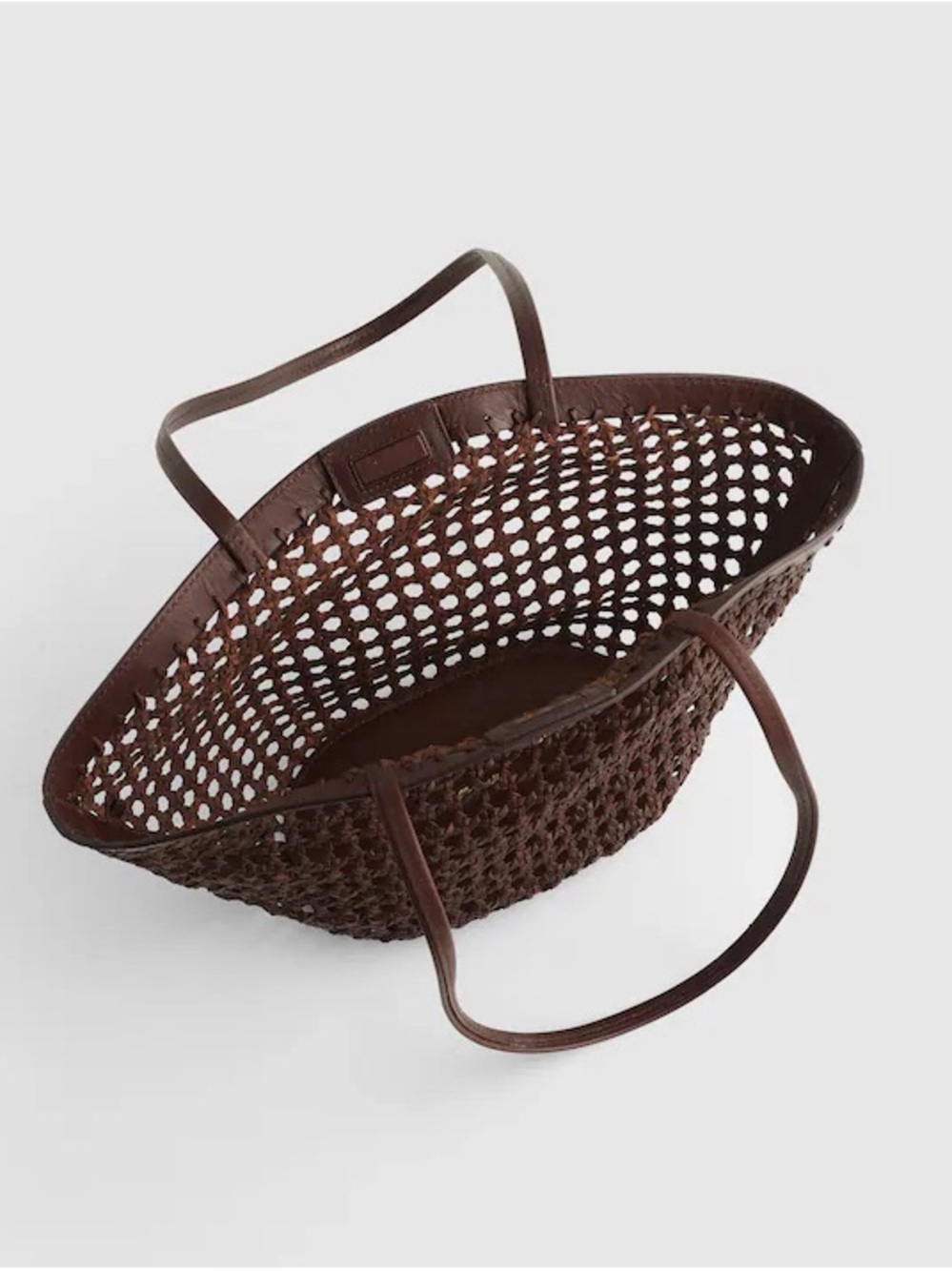 Madewell Caning Tote Cherry Wood Brown - Picture 3 of 5
